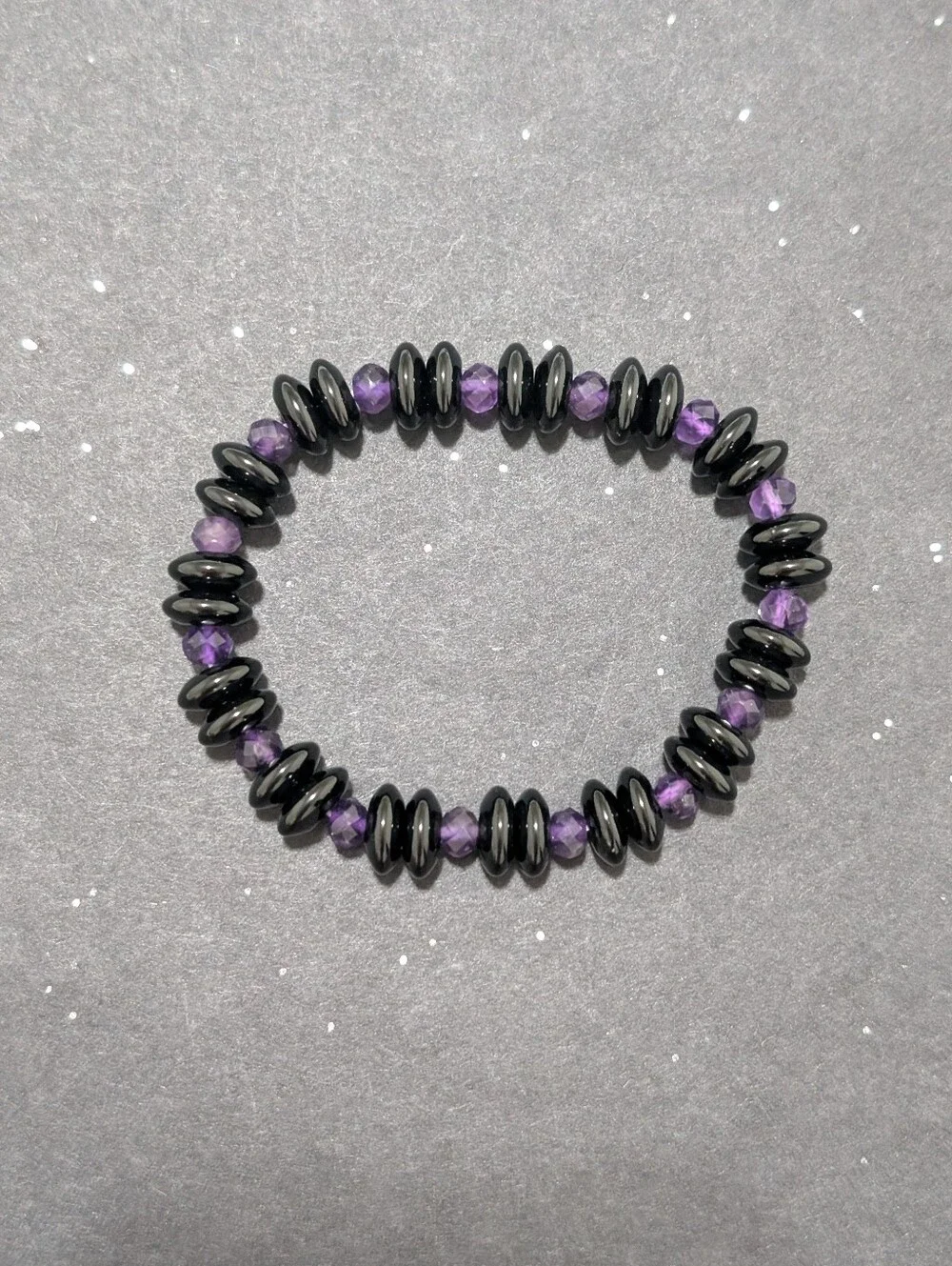 Onyx/Amethyst Bracelet
